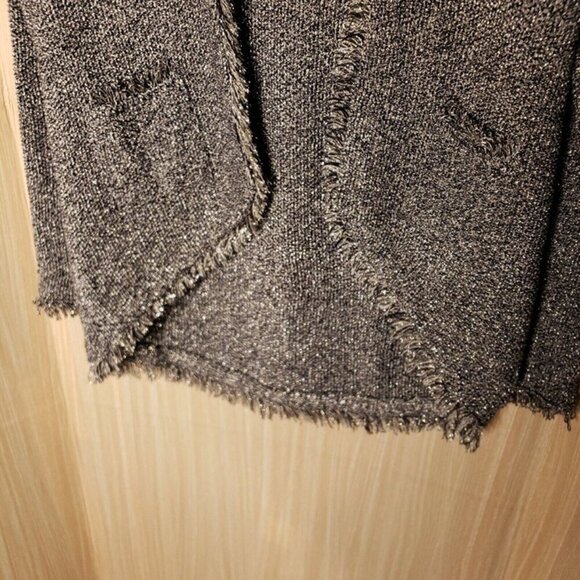 Zara Knit Womens Metallic Distressed Open Front Cardigan Sweater Medium - Picture 4 of 9
